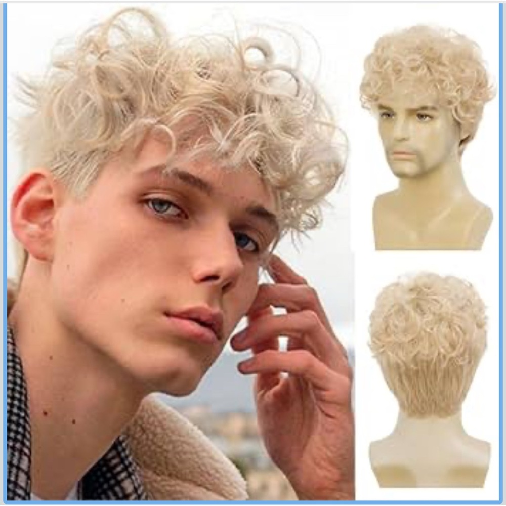 Blonde Curly Short Wig